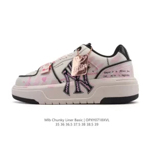 MLB Chunky Liner Basic Women's Leather Street Style Sneakers
