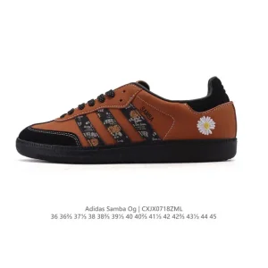 Adidas Samba OG Classic Leather Sneakers White Gum Sole