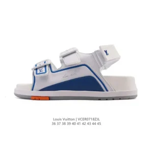 Louis Vuitton Logo Print Thick Sole Casual Sandals for Men and Women