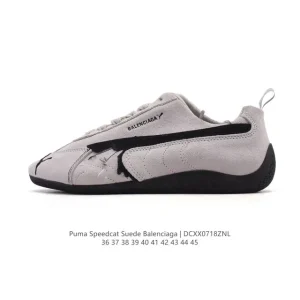 Balenciaga X Puma Ultrasoft Speedcat Worn Vintage Suede Sneakers