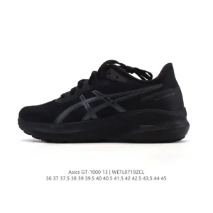 ASICS GT-1000 13 Men's and Women's Running Shoes Black Stability Cushioning