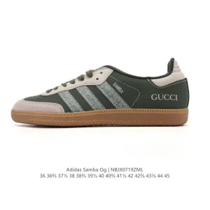 Adidas Samba Og Classic Leather Sneakers White Gum Sole