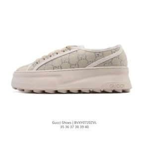 Gucci Rhyton Platform White Leather Women's Sneakers