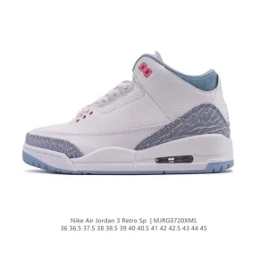 Jordan Air 3 Retro SE Men's Basketball Shoes White Black Cement