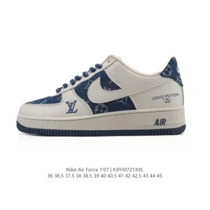 Louis Vuitton x Nike Air Force 1 '07 Low White Sneakers