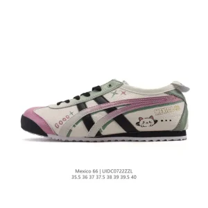 ASICS Onitsuka Tiger Mexico 66 Classic Vintage Leather Sneakers for Women