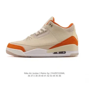 Jordan Air 3 Retro Se Men's Basketball Shoes White Black Cement