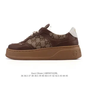Gucci Rhyton Platform White Canvas Sneakers for Men and Women