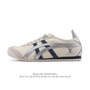 ASICS Onitsuka Tiger Mexico 66 Classic Retro Leather Sneakers for Women