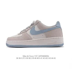 Nike Air Force 1 Low White Leather Sneakers with Air Cushion