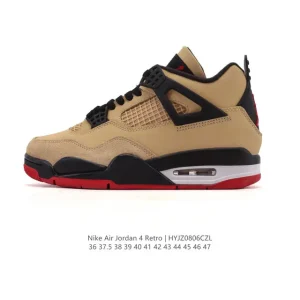 Jordan Air 4 Retro OG White Black Cement Men's Basketball Shoes