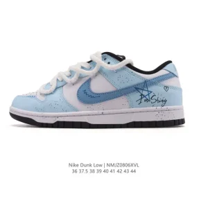 Nike SB Dunk Low Pro Retro Skateboarding Shoes with Leather Upper and Rubber Sole