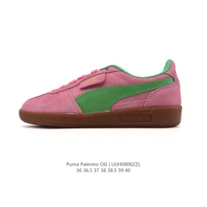 PUMA Palermo OG Army Trainer Low Top Leather Sneakers for Women