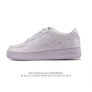 Bape x Nike Air Force 1 Low Camo Sneakers with Air Sole Cushioning
