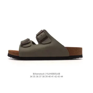 Birkenstock Arizona Soft Leather Double Buckle Slides