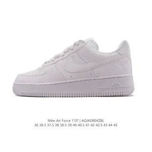 Nike Air Force 1 Low White Leather Casual Sneakers for Men and Women