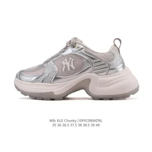 MLB Chunky Runner 6cm Thick Sole Baseball Design Breathable Casual Sneakers