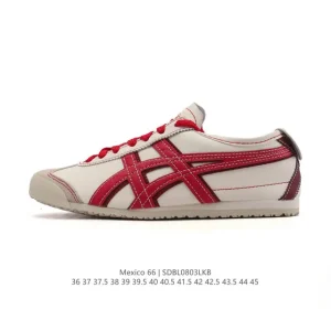 ASICS Onitsuka Tiger Mexico 66 Classic Leather Retro Sneakers for Men and Women