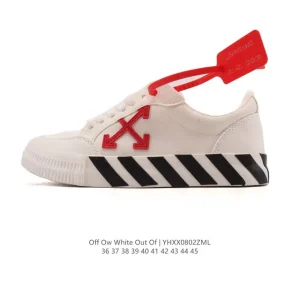 Off-White Out Of Office Low Top Lace Up Fashion Sneaker Thick Sole White Shoes