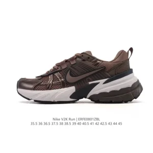 Nike V2K Run Retro Running Shoes with Cushioned Sole and Metallic Accents