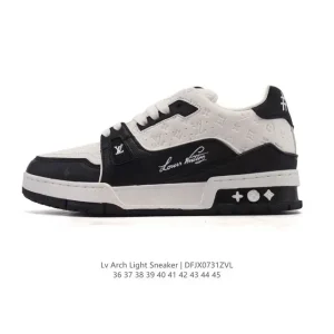 Louis Vuitton Trainer Low Sneaker White Leather Luxury Fashion Shoes