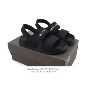 New Balance 3601 Women's Black One-Strap Sandals Summer Beach Slides