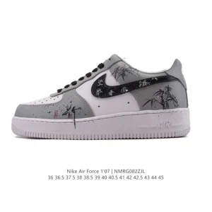 Nike Air Force 1 '07 Low White Leather Sneakers with Air Cushion