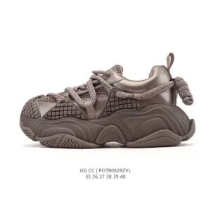 Gg Cc Luxury Chunky Sneakers for Women with Platform Height