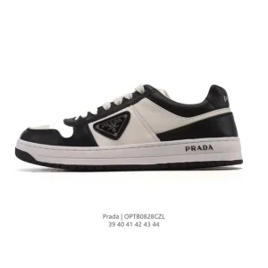 Prada Chunky Sneakers Men White Leather Thick Sole Fashion Shoes