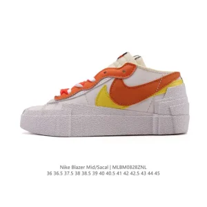 Sacai x Nike Blazer Low Double Swoosh Deconstructed Sneakers