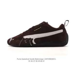 Puma x Balenciaga Speedcat Retro Racing Sneakers with Suede Leather
