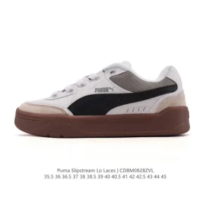 PUMA Slipstream Laces Vintage Leather Sneakers for Men and Women