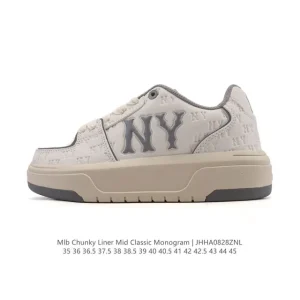 MLB Chunky Liner Mid Retro Streetwear Sneakers for Men and Women