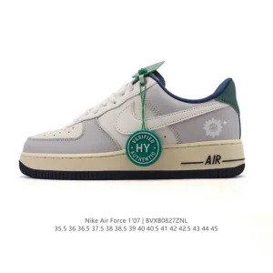 Nike Air Force 1 Low 07 Men's White Leather Sneakers with Air Cushion