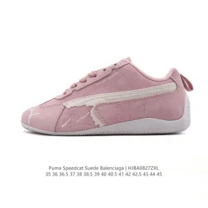 Balenciaga Speedcat Leather Vintage Racing Lowcut Sneakers