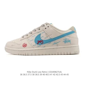 Nike SB Dunk Low Pro Skateboard Shoes Vintage Leather Sneakers for Men and Women