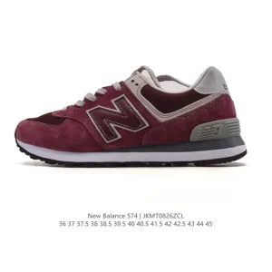 New Balance 574 Vintage Leather and Fabric Retro Running Shoes