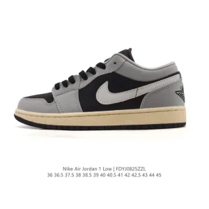 Jordan AJ1 Low Retro Classic Leather Basketball Shoes with Air Cushion