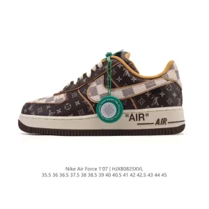 Nike Air Force 1 Low 07 White Leather Sneakers with Air Cushion