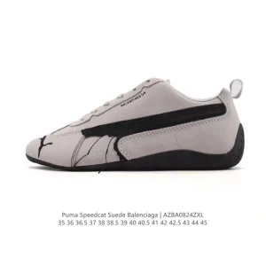 PUMA Speedcat Balenciaga Leather Vintage Racing Sneakers