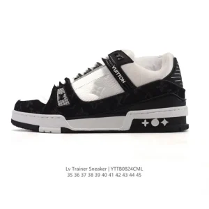 Louis Vuitton Trainer Sneaker Low Top Leather Fashion Sneakers for Men and Women
