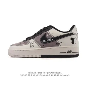 Nike Air Force 1 Low White Leather Sneakers with Air Cushion