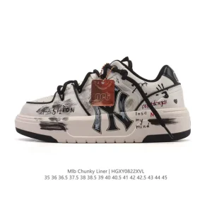 MLB Chunky Liner Mid Retro Streetwear Sneakers for Men and Women