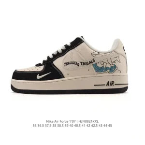 Nike Air Force 1 Low 07 White Leather Sneakers with Air Cushion