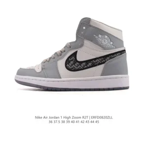 Jordan Dior AJ1 High OG Limited Edition Sneaker with Dior Swoosh and Crystal Sole