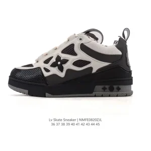 Louis Vuitton Trainer Low Sneaker White Leather Men Women Shoes