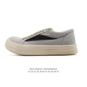Rick Owens Dr. Martens Style Chunky Lace-Up Low-Top Sneakers