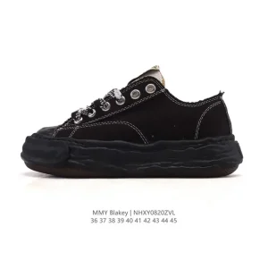 Mmy Maison Mihara Yasuhiro Blakey Canvas Low Top Sneakers