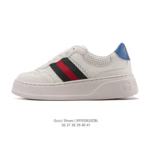 Gucci Rhyton Platform Leather Sneakers White 2025 New Color
