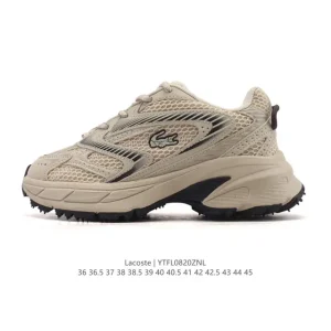 Lacoste Men's Women's Thick Sole Chunky Dad Shoes Breathable Mesh Sneakers